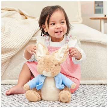 GUND Beatrix Potter Peter Rabbit Peek-a-Ears Animated Plush, Interactive Bunny Stuffed Animal, Senso...