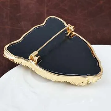 YYBONNIE Vintage Leopard Head Brooch with Rhinestones