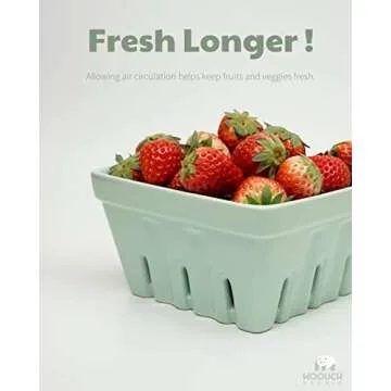 Stylish Woouch Ceramic Berry Basket for Fresh Fruits