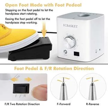 ECBASKET Electric Nail Drill 30000RPM for Home & Salon Use