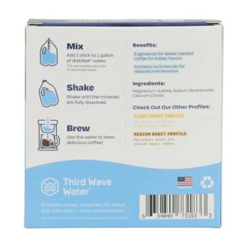 Third Wave Water - Dark Roast Profile - As Seen On Shark Tank- 12-Pack Gallons - For Bold Smooth Coffee