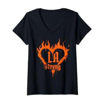 Womens LA Strong V-Neck T-Shirt