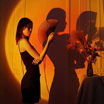 XINJI Sunset Lamp Projector Rainbow Projection Lamp Romantic Led Sunset Projection Light for Party Photo Vlog Background Bedroom (Sunsetred)…