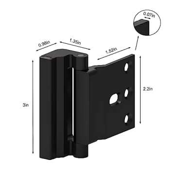 MESTPURER 3" Solid Metal Security Door Lock with Enhanced Childproof Design
