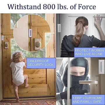 MESTPURER Childproof Solid Metal Security Door Lock