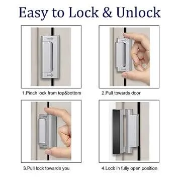 MESTPURER Childproof Solid Metal Security Door Lock