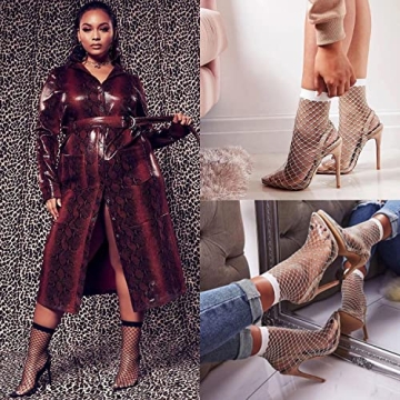 Trendy Women's Fishnet Ankle Socks - 5 Pairs in Stylish Colors