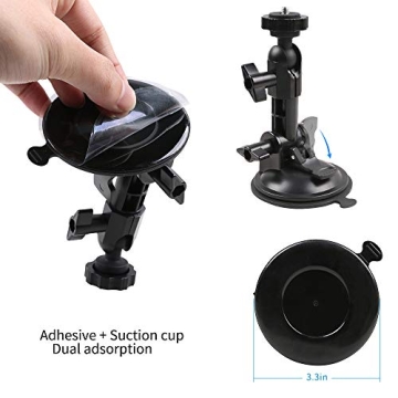 SUREWO Suction Cup Mount for GoPro & Smartphones - Durable, Adjustable