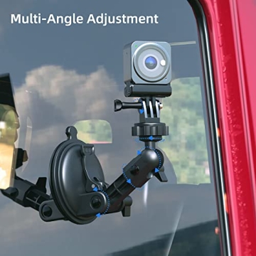 SUREWO Suction Cup Mount for GoPro & Smartphones - Durable, Adjustable
