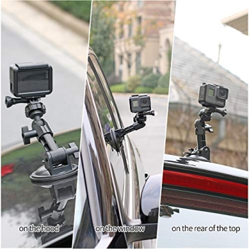 SUREWO Suction Cup Mount for GoPro & Smartphones - Durable, Adjustable