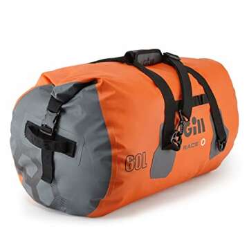 Gill Large Orange 60 Litre Racing Boating Bag with Shoulder Strap