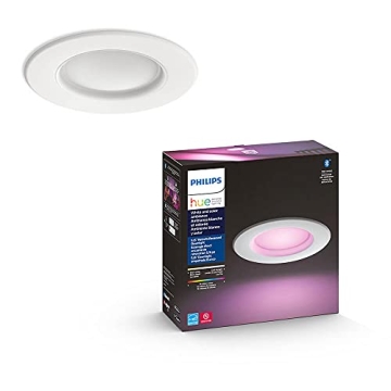 Philips Hue Smart Recessed 5/6 Inch LED Downlight Old Version - White and Color Ambiance Color-Chang...