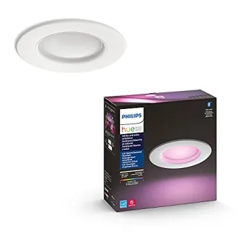 Philips Hue Smart Recessed 5/6 Inch LED Downlight Old Version - White and Color Ambiance Color-Chang...