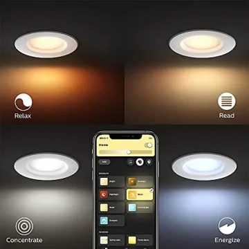 Philips Hue Smart Recessed LED Downlight - Color-Changing Ambiance Light