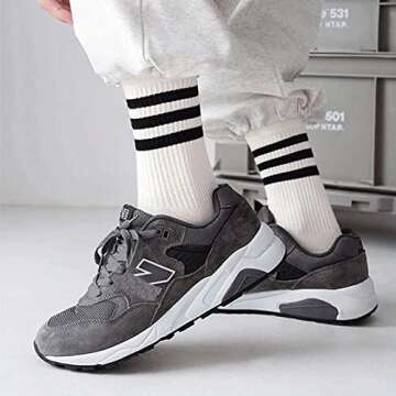 High Ankle Cotton Crew Socks for Comfort and Style