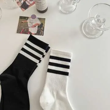 High Ankle Cotton Crew Socks for Comfort and Style