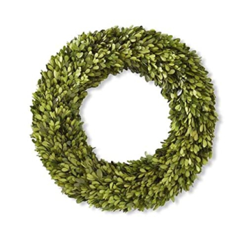 20" Real Preserved Boxwood Wreath for Timeless Decor