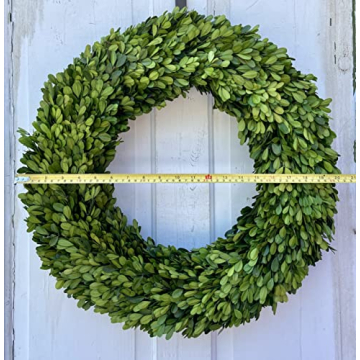 20" Real Preserved Boxwood Wreath for Timeless Decor