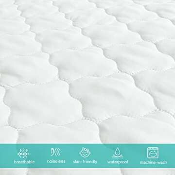 Pack and Play Mattress Pad Protector Waterproof, Pack and Play Sheets Quilted- 39" x 27" Fitted for Graco Playard | Mini & Portable Mattresses -Washable Ultra Soft Padding
