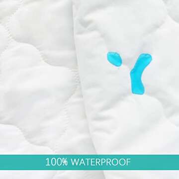 Pack and Play Mattress Pad Protector Waterproof, Pack and Play Sheets Quilted- 39" x 27" Fitted for Graco Playard | Mini & Portable Mattresses -Washable Ultra Soft Padding