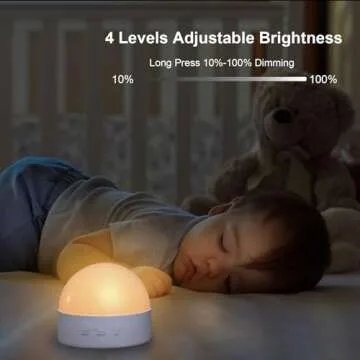 Kintion Night Light, Portable LED Night Light, Dimmable 6 Color Lighting Nursery Night Lamp (with RGB Mode), Soft Eye Caring Night Light for Sleep Aid (White, 1 PCS)