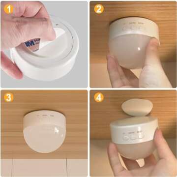 Kintion Night Light, Portable LED Night Light, Dimmable 6 Color Lighting Nursery Night Lamp (with RGB Mode), Soft Eye Caring Night Light for Sleep Aid (White, 1 PCS)