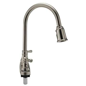 Stylish RecPro RV Kitchen Faucet with Pull Down Sprayer