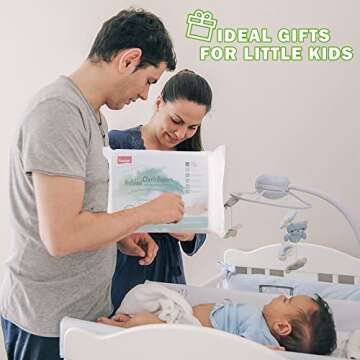 Cotton Prefold Cloth Diapers -Fasoar 6 Ply Baby Washable Cloth Diaper Covers for Babies to Toddlers Multi-Use (19.5''-14'', Count, 10)