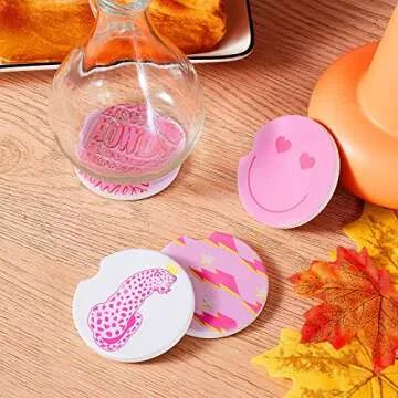 Stylish Suclain 4 Pcs Preppy Car Coasters for Women