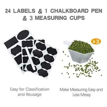 PANTRYSTAR Medium Food Storage Containers with Lids Airtight 2.5L /84.5Oz, for Flour, Sugar, Baking Supply, 3PCS BPA Free Plastic Canisters for Kitchen Pantry Organization