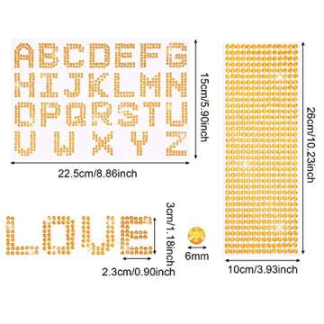 Zonon Glitter Letter Stickers - Self Adhesive for Crafts