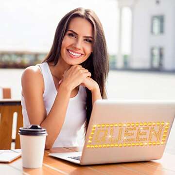 Zonon Glitter Letter Stickers - Self Adhesive for Crafts