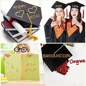 Zonon Glitter Letter Stickers - Self Adhesive for Crafts