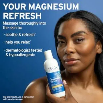 Life-flo Magnesium Lotion, Vanilla Scent - Relief and Relaxation with Magnesium Chloride from The Zechstein Seabed - Dermatologist Tested, Hypoallergenic, 60-Day Guarantee, Not Tested on Animals, 8oz