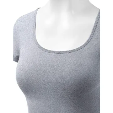 Women's Cotton Crop Tops - Premium Style in Heather Grey