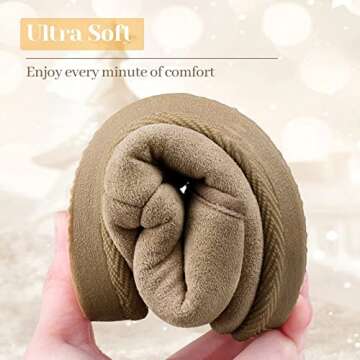 FANTURE Toddler Snow Boots for Girls Boys Winter Warm Fur Lined Kids Non Slip Outdoor Shoes (Toddler/Little Kid) U422TX020C.SA-Khaki-24