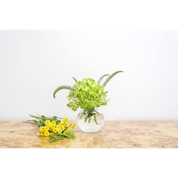 Vietri Hibiscus Glass Clear Bud Vase 5.5" Elegant Floral Display