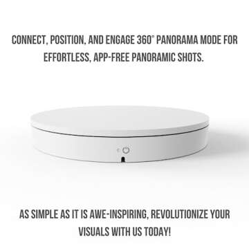 13 inch White Smart Turntable Large Rotating Display Stand with Remote Commercial Product Photography Turntable 99lb Capacity 360 Photo Booth from Shot to Export in Minutes
