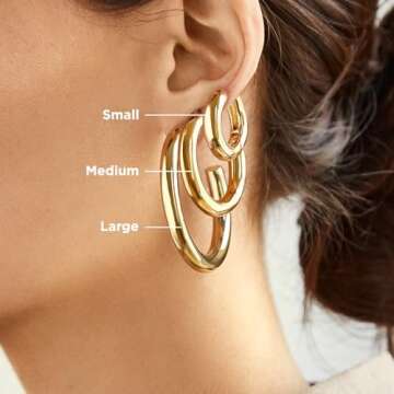 BaubleBar Reva Heart Hoop Earrings for Women