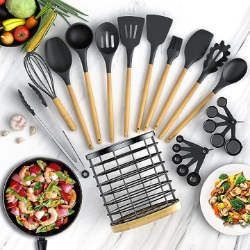 ebeau Cooking Utensils Set - 32 Pcs Silicone Kitchen Set