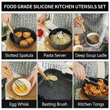 ebeau Cooking Utensils Set - 32 Pcs Silicone Kitchen Set