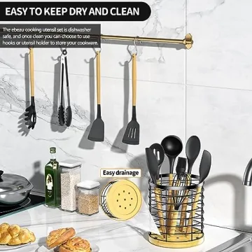 ebeau Cooking Utensils Set - 32 Pcs Silicone Kitchen Set