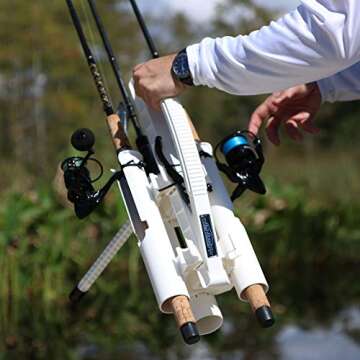 Rod-Runner Fishing Rod Rack - Express 3 Fishing Rod Carrier - White