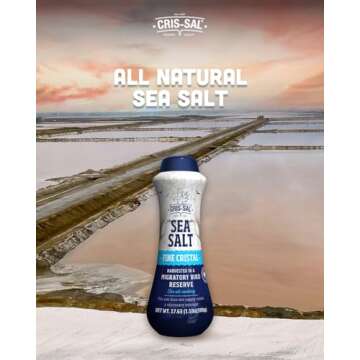 Cris-Sal Gourmet Fine Cristal Sea Salt, Full Flavor Premium Natural Grain, Great for Cooking, Table ...