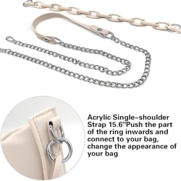 Chic Cream Clutch Purse - Versatile Shoulder Bag for Women