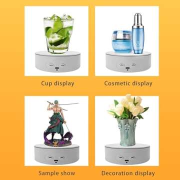 ZLMONDEE Rotating Display Stand ,5.2" 4.4lb Load Cup Display Stand Turner For Tumblers, Spinning Dis...