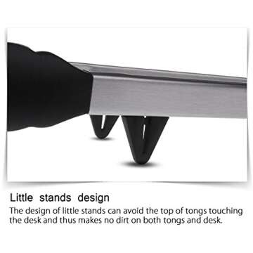 GEEKHOM Barbecue Tongs 16-Inch Extra Long Grilling Tong for Cooking with Silicone Tips and Locking Head, Non-Slip Non-Stick Kitchen Tong BBQ Tool for Grills Smokers Salad