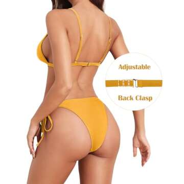 Stylish ZAFUL Women’s Silky Shiny Bikini Set for Summer Fun