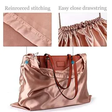 SunForMorning Silk Dust Bags for Purses and Shoes 5 Pack