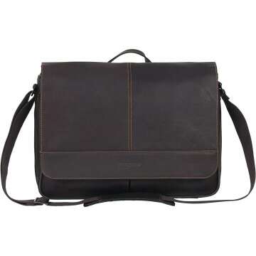Colombian Leather Crossbody Laptop Case & Tablet Bag